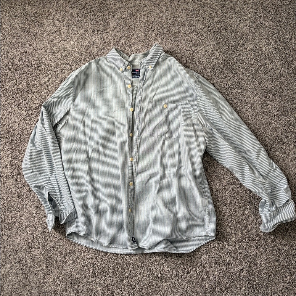 Vineyard Vines Blue Striped Casual Shirt